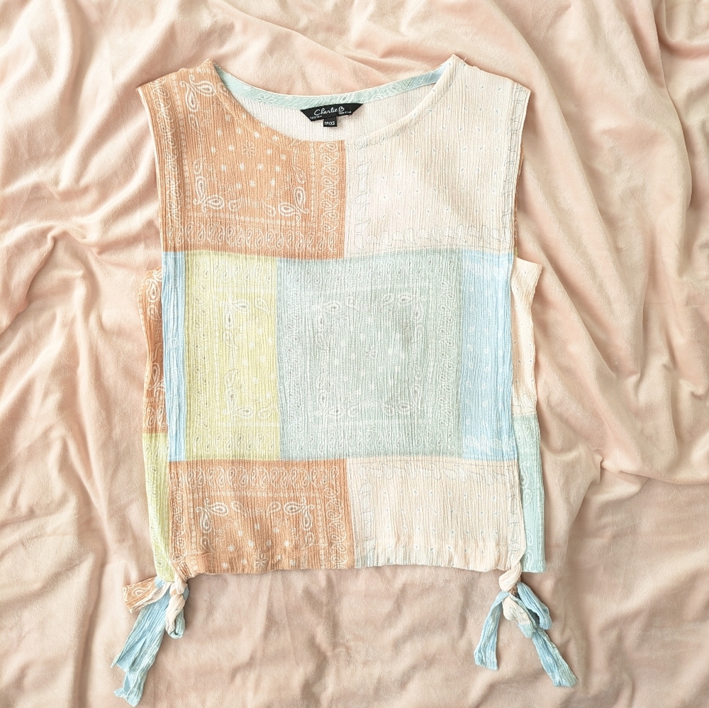 Charlie Patchwork Sleeveless Top - Size XS